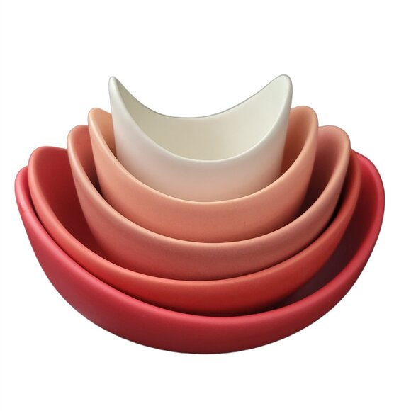 Wabi Ceramic Lotus Nesting Bowls - Picture 1 of 4